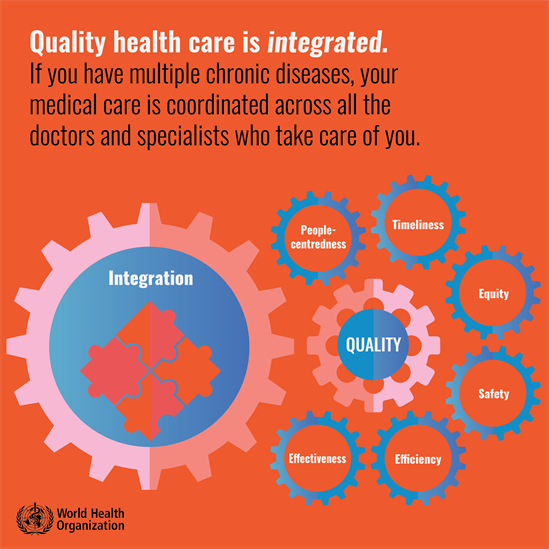 Quality of health care is integrated - infographic