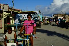 Illustration about people affected by Typhoon Haiyan, which devastated portions of South Est Asia, particularly the Philippines in early November 2013.